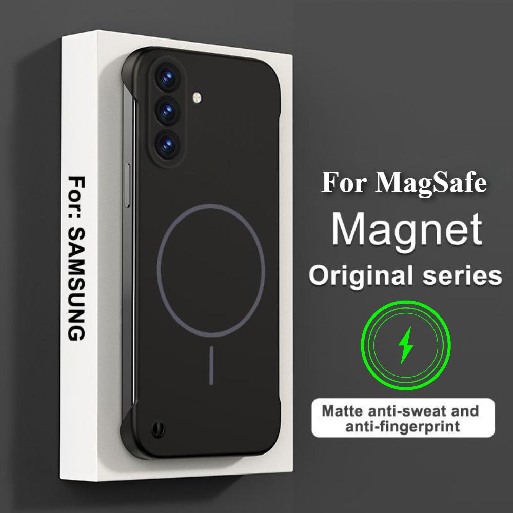 Оригинальный Ультратонкий Чехол-Бампер Для Magsafe Для Samsung A57 A37 A17 A56 A36 A26 A16 A55 A35 A15 A05 A54 A53 A34 Матовый Чехол