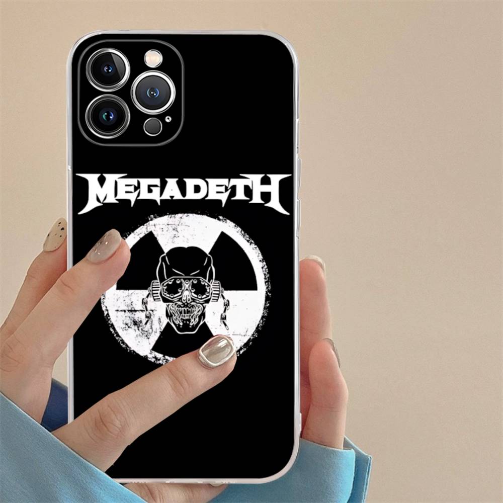 1 шт. Чехол для телефона из прозрачного ТПУ с изображением группы M-MegadethS Rock Metal Для IPhone 17 11 12 13 14 15 16 Pro Max 16 Plus