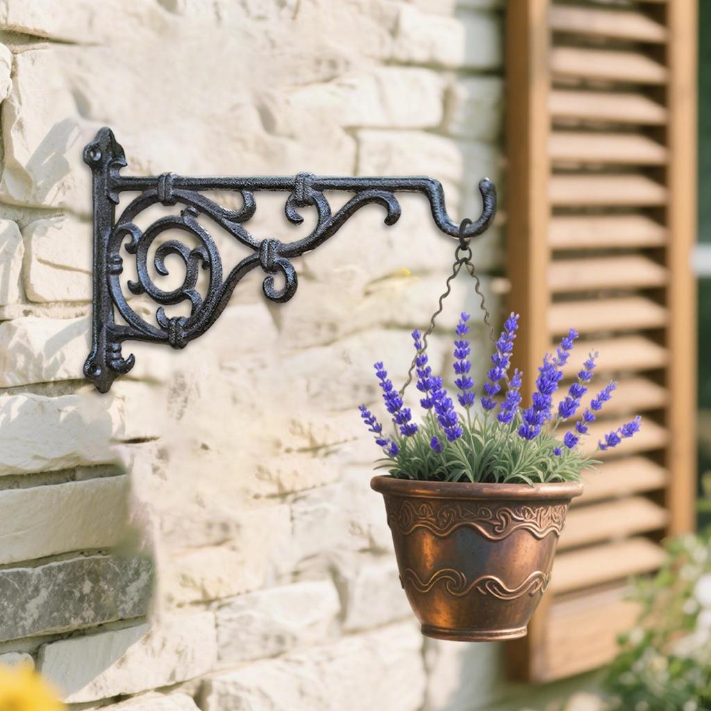 Hanging Flower Pot Plant Hook Wall Mount Bird Feeder Hanger for Fence