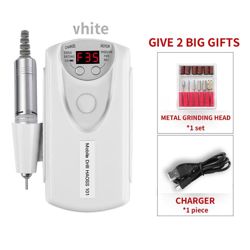 Портативное устройство для снятия лака с ЖК-дисплеем, аккумулятором и устройством для удаления омертвевшей кожи