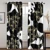 3D Print Modern Cartoon Cute Panda Series Free Shipping 2 Pieces Thin Shading Window Drape Curtain Living Room Bedroom Decor