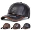 Унисекс Бейсболка с козырьком, с принтом букв, регулируемая, из искусственной кожи, зимние теплые шапки, весенне-осенняя, для занятий спортом на открытом воздухе, для путешествий, для женщин и мужчин