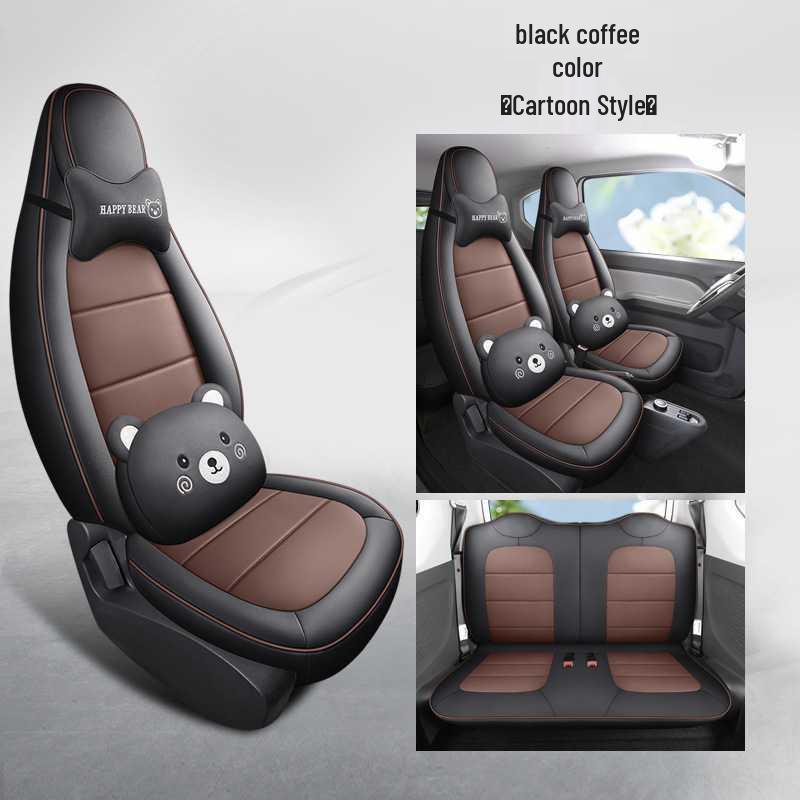Wuling Mini Cute Leather Car Seat Cover - All-Season Universal Fit