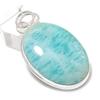 Amazonite Gemstone 925 Sterling Silver Jewelry Pendant 2.13"