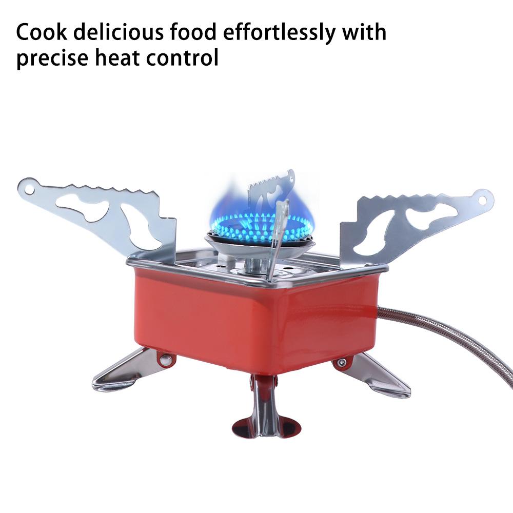 Compact Folding Gas Burner 2800W Fondue Gas Cooker Tea Stove Square Cassette Stove Wild Camping