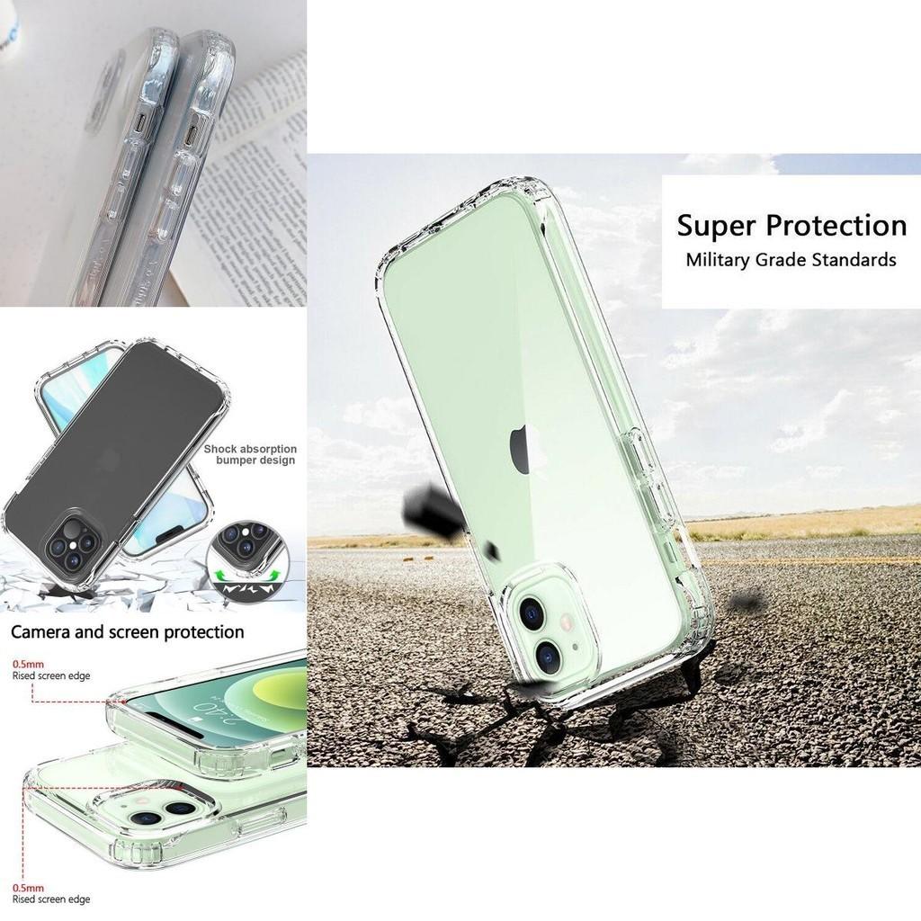 12 For Iphone Pro Max 11 12 Mini Shockproof Clear Crystal Case Phone Cover