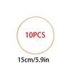 10pcs Wooden Ring Circle Round Bamboo Embroidery Hoop Frame DIY Wreath Catcher Wood Craft Wedding Decoration Home Garden Decor