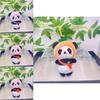 Adorable Plush Panda Keychain Plush Toy For Couples Gifts With Soft Short Fur