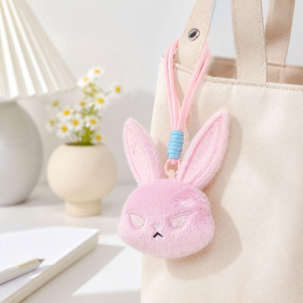 Dark Style Bunny Plush Keychain Plush Rabbit Keychain Pendant Plush Bunny Pendant Key Accessories