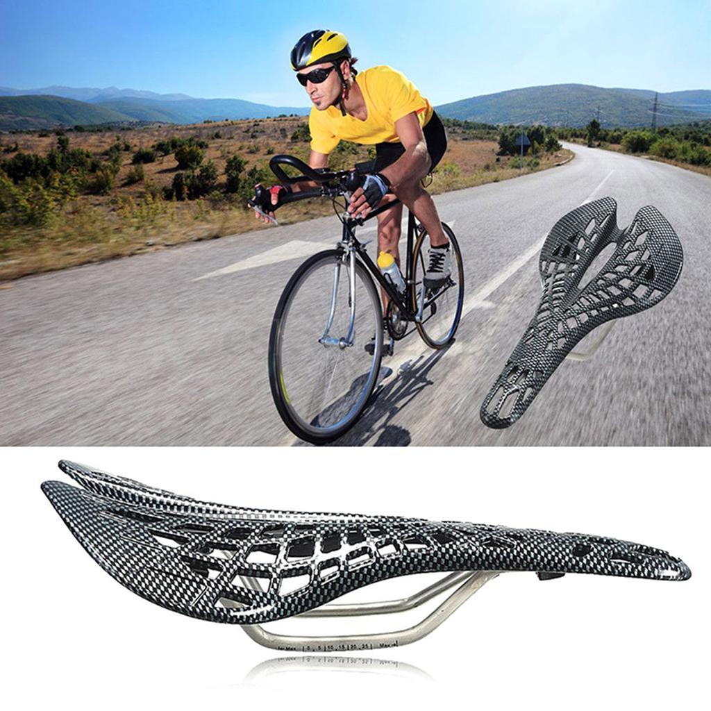 Mountain Road Bike Seat Saddle Adjustable Carbon Fiber Bike Seat Shock Absorbing Bike Saddle for Road and Mountain Bike