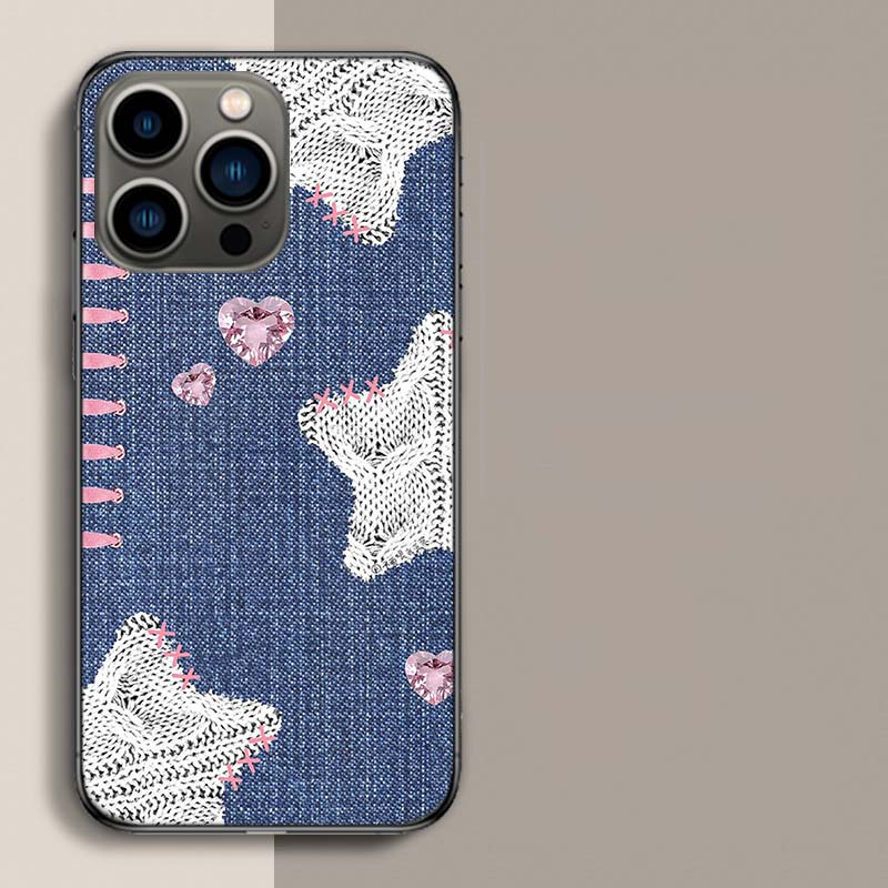 Стильный Чехол для Телефона в Стиле Джинсы Для Iphone 17 Air 15 Pro 14 Plus 16 Pro Max 17E 16E 12 13 Mini 11 Чехол Милые Fundas