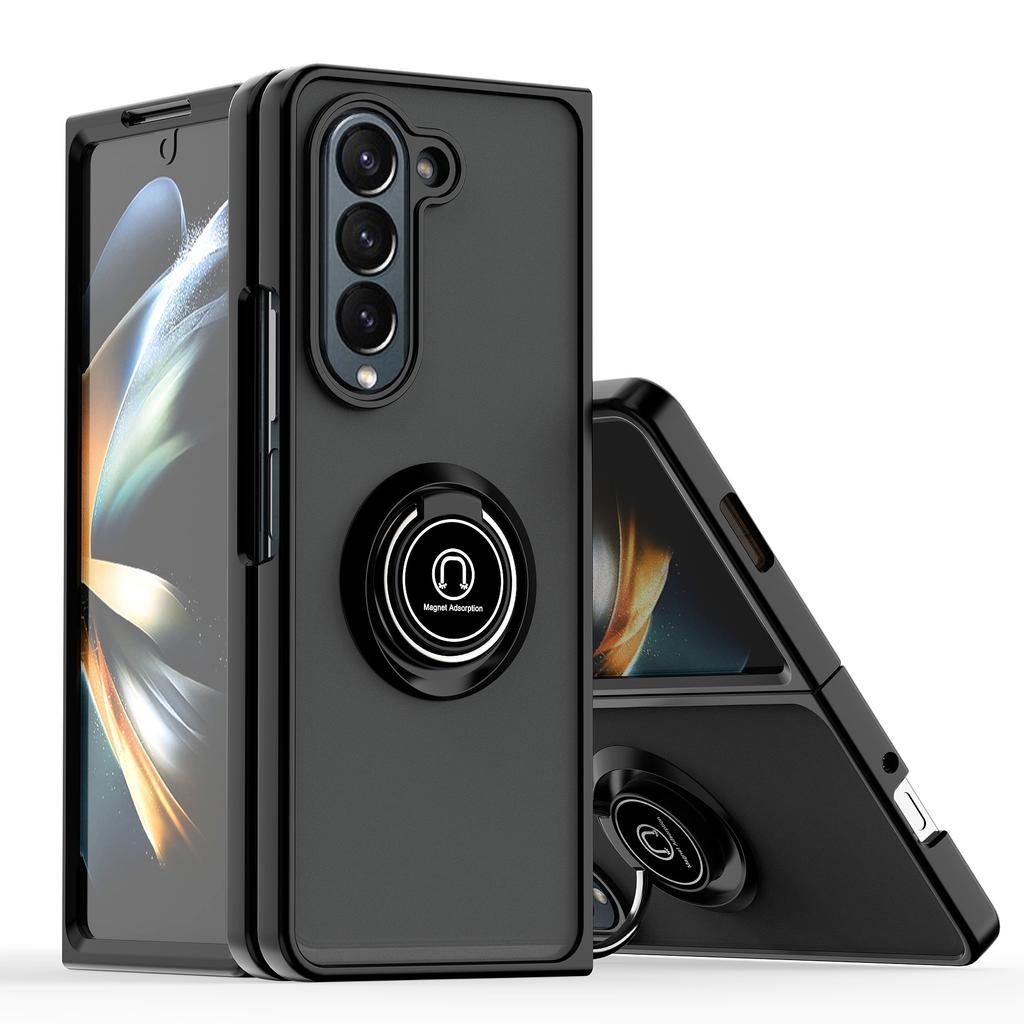 Противоударный матовый чехол для телефона Samsung Galaxy Z Fold 6 5 4 3 защитный чехол кольцо подставка держатель бизнес полная защита