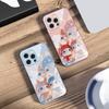 Милые розовые кролики-близнецы Для iPhone 16 E 15 14 13 Plus 12 mini 11 Pro Max XR Xs Max X 7 8 6 6S 2022 Закаленное стекло Чехол для телефона