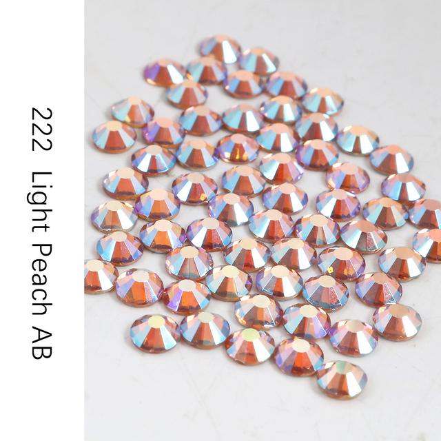 Стразы без горячей фиксации, кристалл Ab Ss3-Ss30, стразы для ногтей с плоской задней частью, стразы премиум-качества, блестящие стразы для ногтей, хрустальный камень
