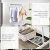 Adjustable-Height Coat Rack with Storage Base and 4 Wheels, 68.5x42x87-145cm