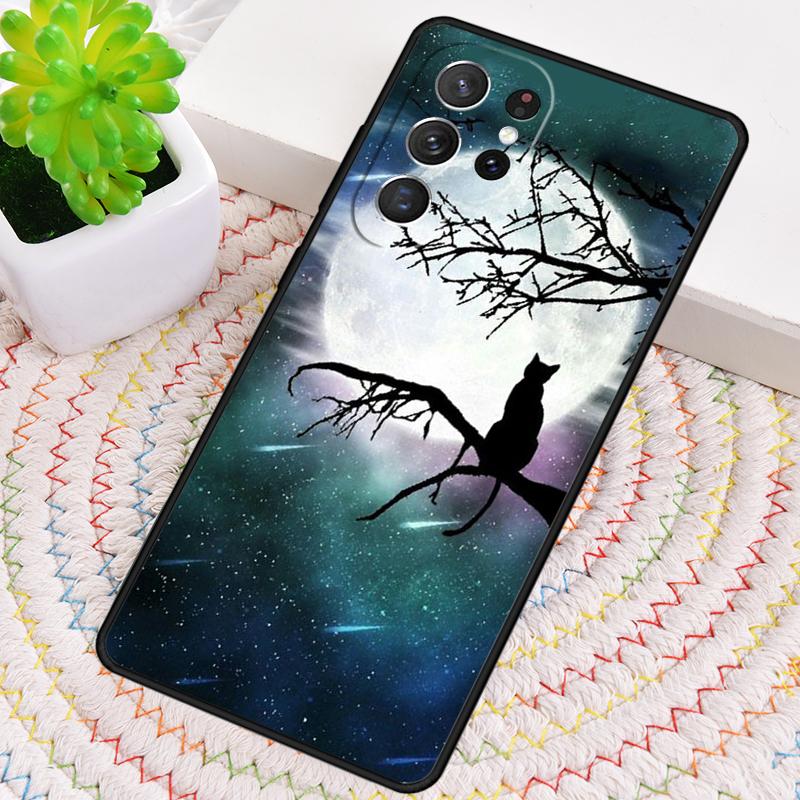 Аниме Лунный Кот Чехол для Телефона для Samsung Galaxy note 10 pro S26 Ultra S23 S24 FE S25 S21 S22 PLUS ударопрочный Чехол