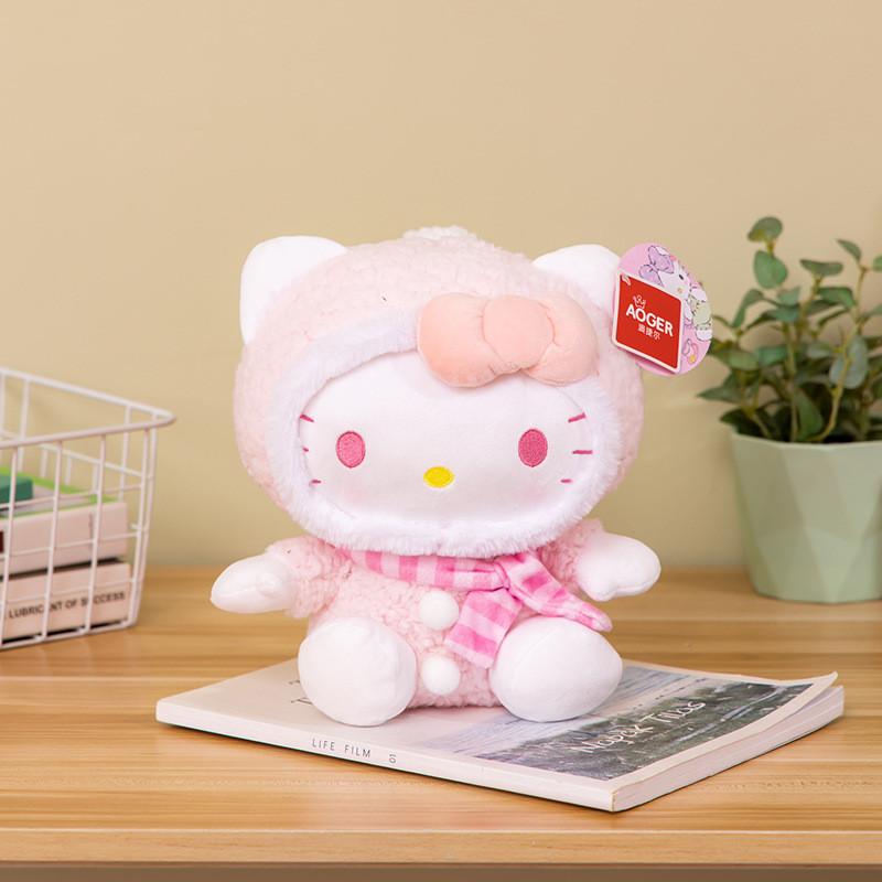 Очаровательные лицензированные Sanrio плюшевые куклы Куроми и Мелоди, мягкие, милые, набивные животные для детей