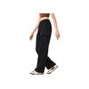 Li Ning Mid Waist Straight Loose Fit Solid Color Casual Pants Women Bottoms Black AYKU638-3