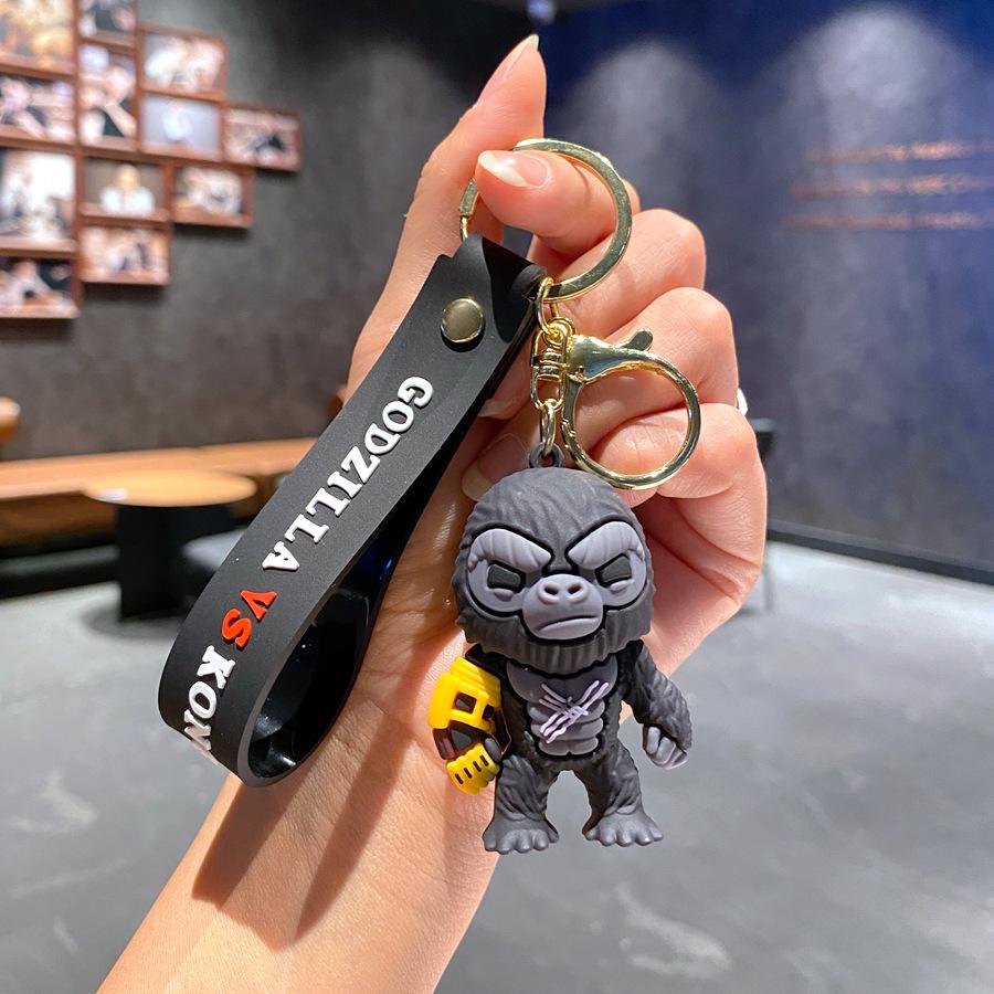 King Kong Vs Godzilla Keychain Pendant Car Bag Keychain Pendant Doll Small Gift
