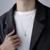 Подвеска Ожерелье Для Мужчин Женщин Нержавеющая Сталь Цепи На Шею Геометрический Ромбовидный Шарм Хип-Хоп Ожерелье-Свитер