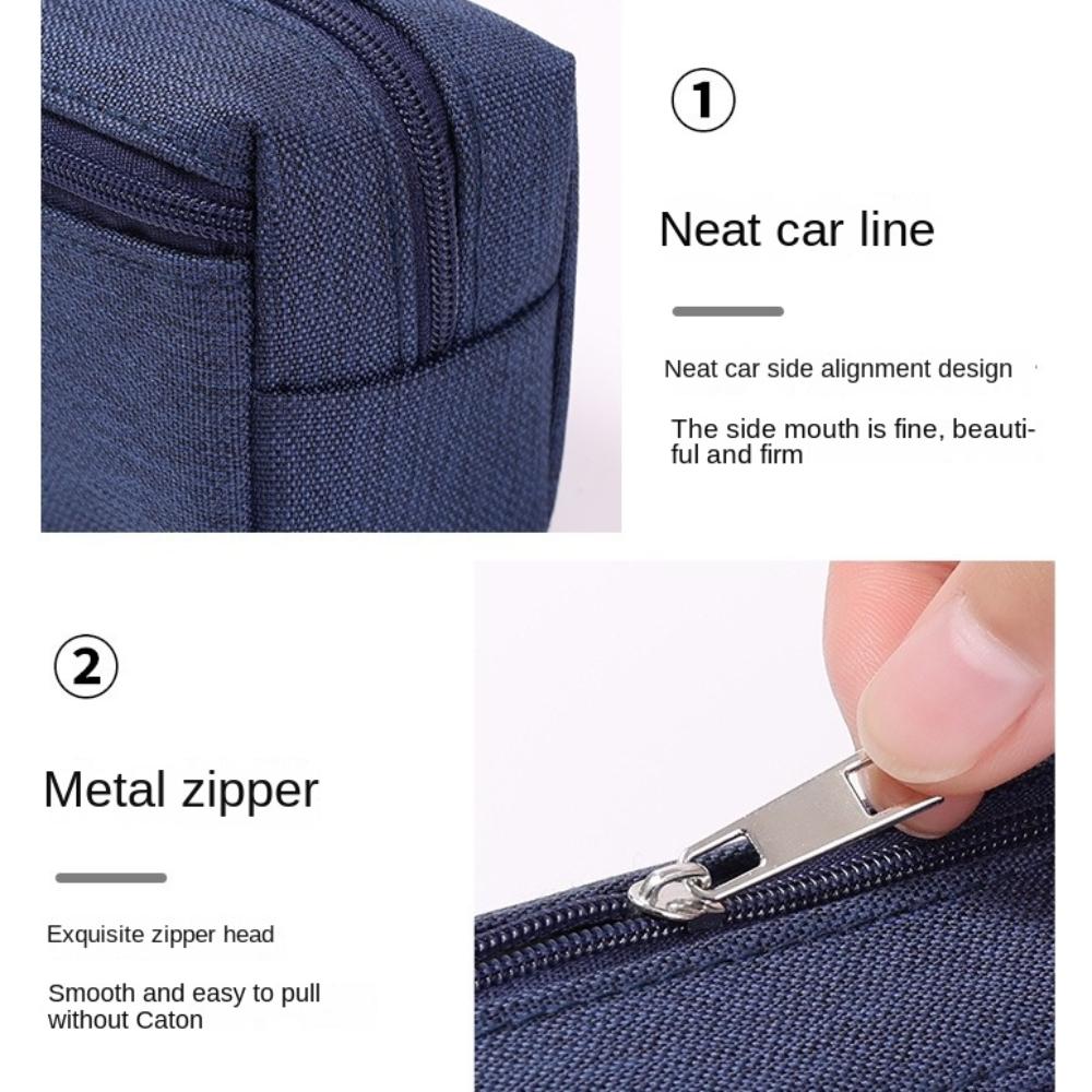 With Zipper Pencil Bags Canvas Pen Storage Bag Modern Pencil Case  for Student Kids