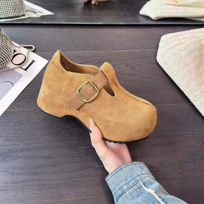 Ретро матовые замшевые Birkenstocks - это тонкая, новая, увеличивающая рост повседневная обувь для весны и осени