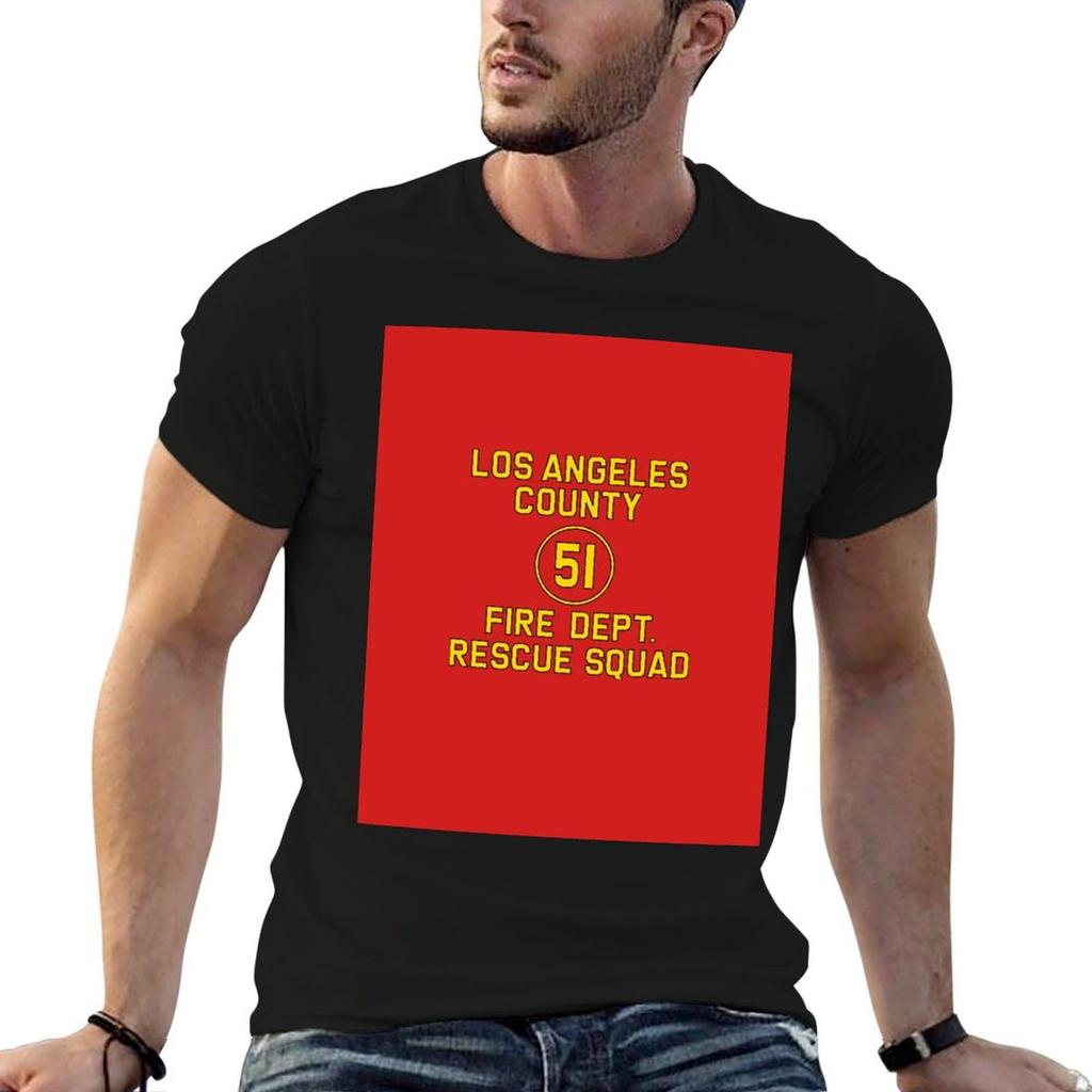 Emergency Squad Side of Truck Reproduction Logo TShirt NonShrink Basic Cotton TShirt