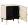 Nightstand White 40 x 33.5 x 46 cm Solid Mango Wood