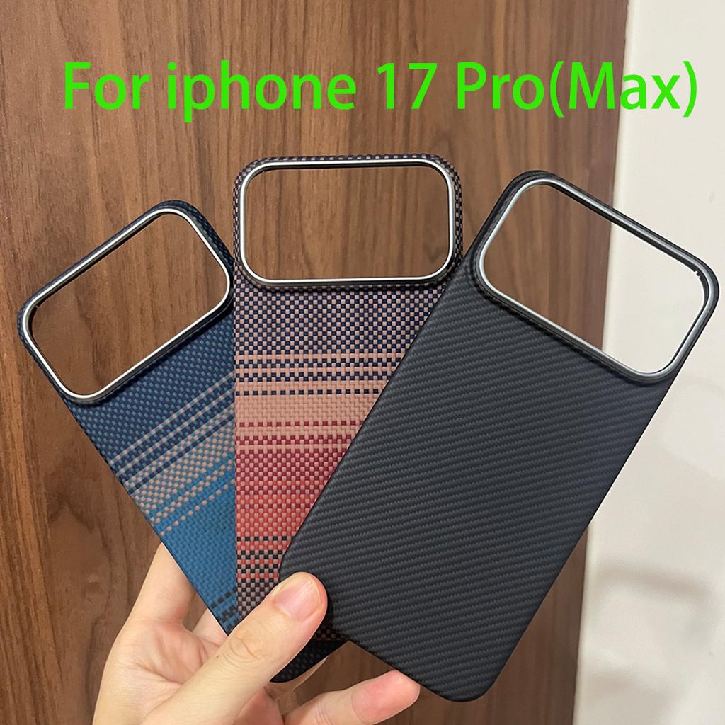 Magnetic Real Kevlar Aramid Carbon Fiber i Phone Case Cover On For iPhone 17 18 Pro Max Air 18Pro ProMax I17 I18 Macsafe Magsafe