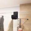 Set of 4 Shower Glass Hangers 8mm Black