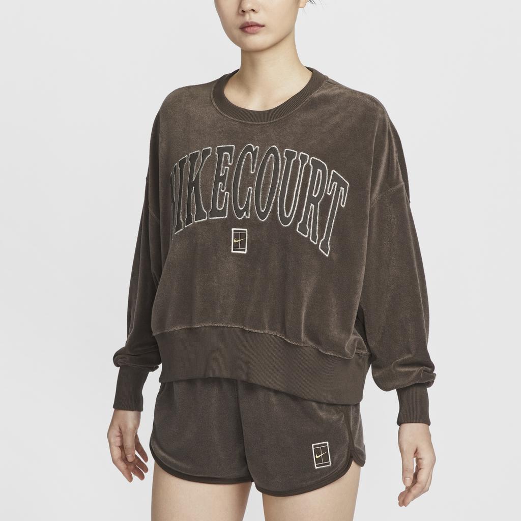 Nike COURT HERITAGE Sweatshirt Women's Baroque Brown/Light Rosewood Umber/Velvet Brown FQ2243-237