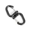Портативные S-образные цепные крючки с поворотом на 360 градусов, двойной карабин, поворотный зажим для походов, кемпинга, выгула собак