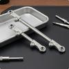 2 Pieces Adjustable Tie Rod 1/12 Scale RC Steering Link Iron Silver