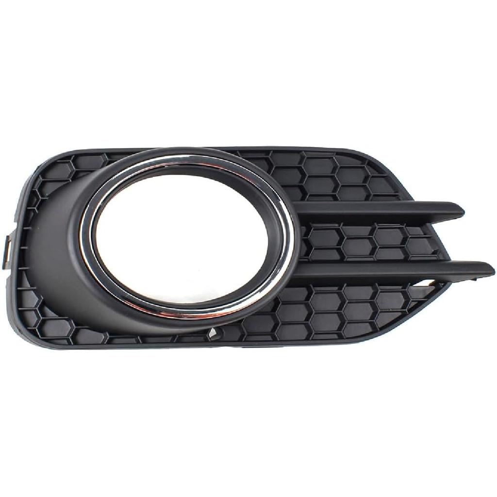 Front Bumper Fog Lamp Light Bezel Grille Cover Cap With Chrome Fit For VW Tiguan 2012 2013 2014 2015 2016 2017 2018, Replace for 5N0853666H (Right