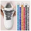 NO.8 Cashew Flower Elastic Laces Sneakers Kids Adult 8MM Flat Shoelace Without Ties AF1/AJ No Tie Shoelaces for Shoes Accessories