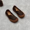 Johnature Retro Handmade Loafers Genuine Leather Flat Shoes Casual Versatile Soft Cowhide Women's Slip-on Shoes