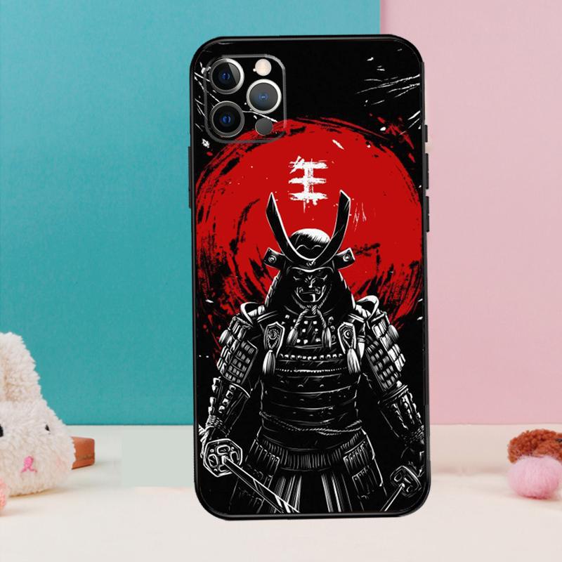 Japanese Samurai Case For iPhone 14 13 12 11 15 16 Pro Max X XR XS Max 14 Plus Soft Back Cover