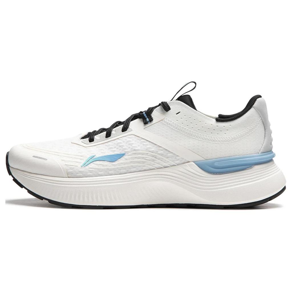 Li Ning Light Shadow Element Reflective Support Non-Slip Wear-Resistant Low-Top Casual Running Shoes Men Sneakers White Blue ARHU027-2