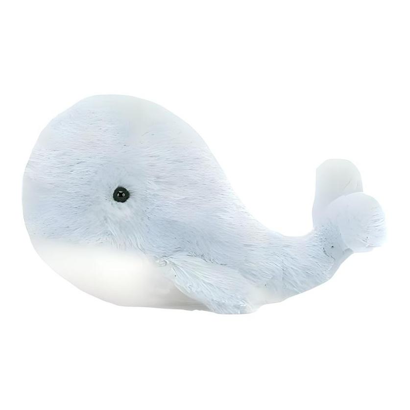 Jellycat Мягкая игрушка-фигурка кита Waverly из коллекции Ocean, успокаивающая, серого цвета, 8 см в высоту