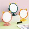 Makeup Mirror Single-Sided Rotating Vanity Mirror Desktop Round Mirror Cartoon Folding Makeup Portable Dormitory Desktop Princess Mirror
