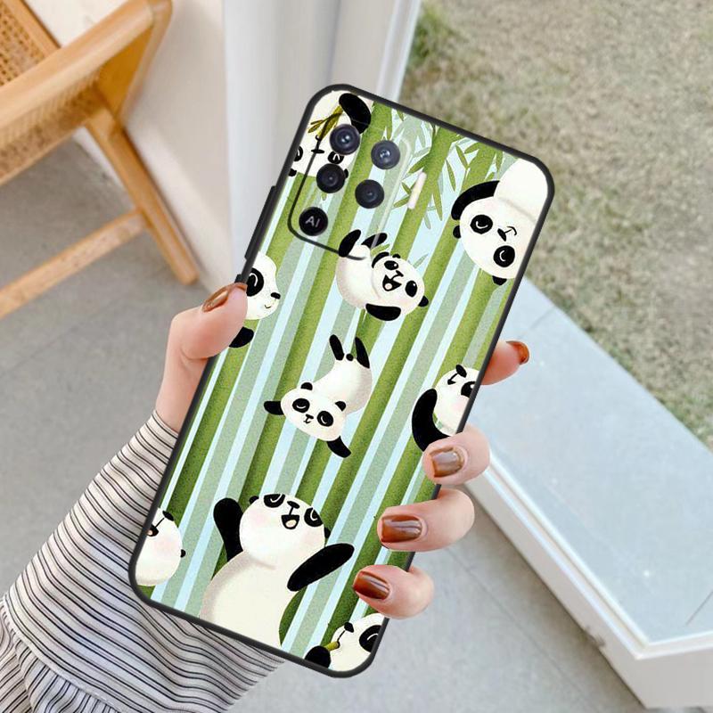 Милый Мультяшный Чехол-Панда Для Oppo A94 A74 A54 A80 A60 A40 A18 A38 A58 A78 A98 A96 A76 A16 A15 A17 A57 A77 A5 Pro