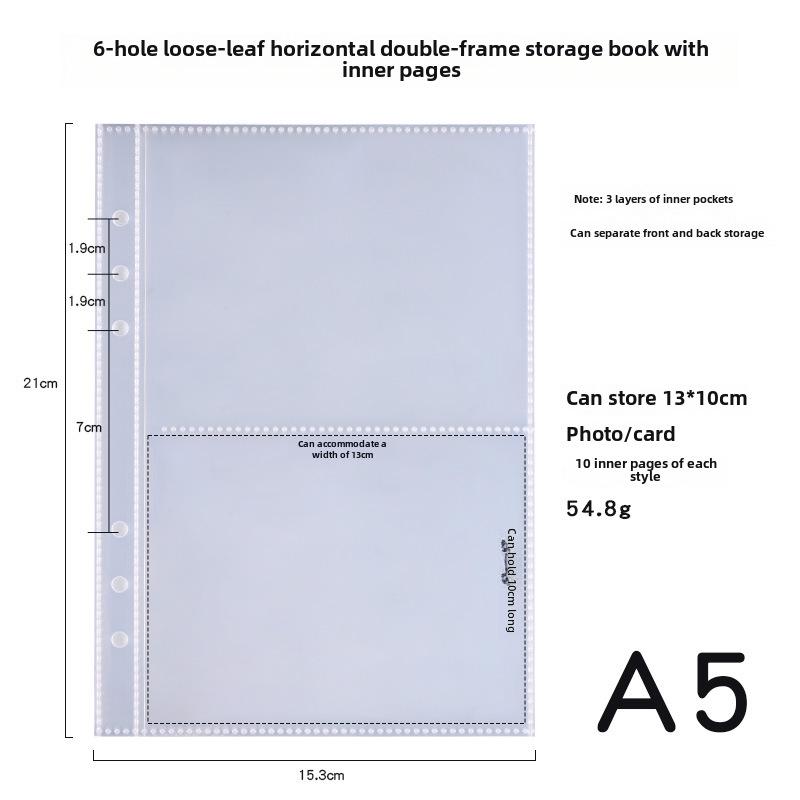 Фотоальбом большого размера формата А6 с карманами для фотографий, наклеек, карточек, заметок и иллюстраций, 40 страниц