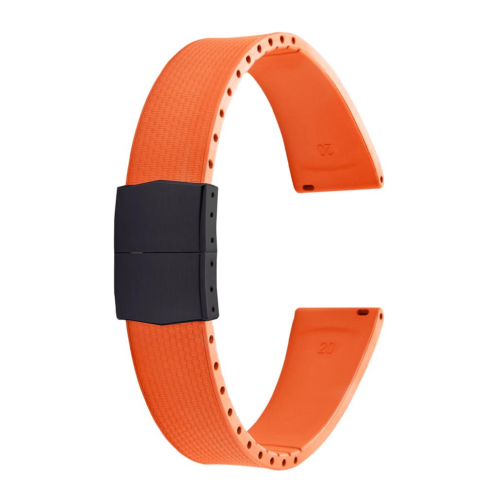 20 мм каучуковые ремешки Delugs CTS Fkm для часов с застежкой-бабочкой 4 цветов Уникальная текстура Быстросъемный ремешок для часов для брендовых часов