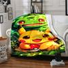 1pc Pikachu, Bulbasaur Flannel Blanket [Cozy Throw Blanket] For Sofa, Bed, Travel, Camping, Livingroom, Office, Couch, Chair, And Bed