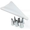 8 Pcc/Set Silicone Kitchen Accessories Icing Piping Cream Pastry Bag + 6 Stainless Steel Nozzle Set