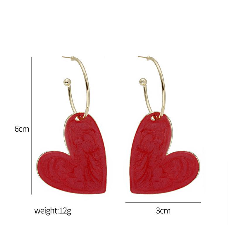 Colorful Candy Heart Earrings for Summer Style, Unique Design Cute Earrings