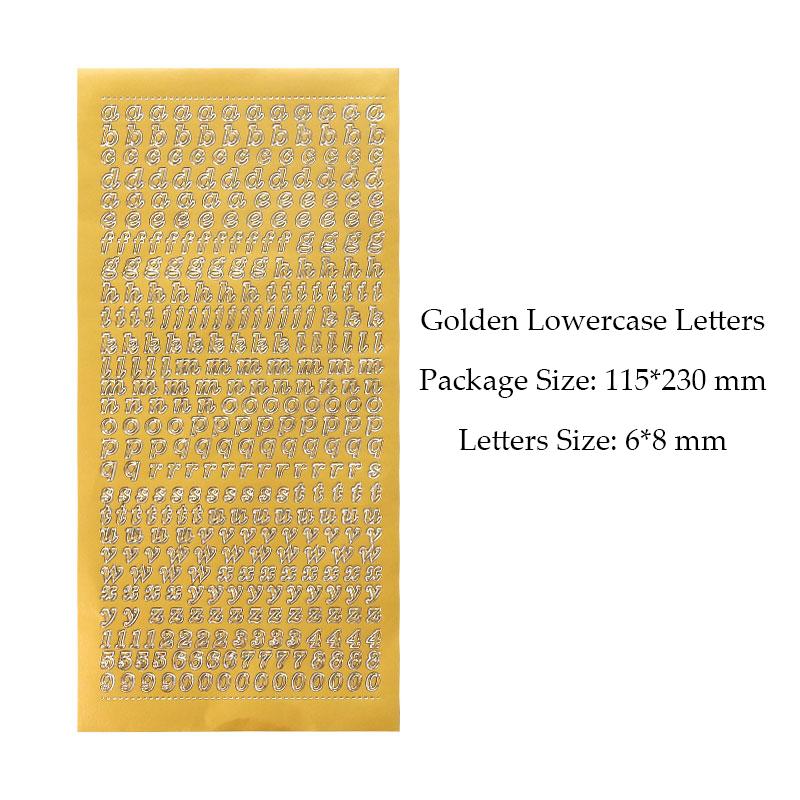 1 лист ПВХ водонепроницаемые прочные корейские золотые, серебряные наклейки с английскими буквами для украшения фотоальбомов