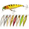 Multicolor Striped Bass Tackle Winter Fishing Minnow Lures Fish Hooks Floating Minnow Baits