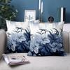 1 pieces -2D flat printing Blue and White Floral Patterned Decorative Throw Pillows Polyester pillowcase, sofa  cushion cov