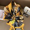 180*90CM Fashion Dustproof Big Bandanna Popular Satin Finish Silk Shawls Scarves Luxury Print Sunscreen Beach Towel